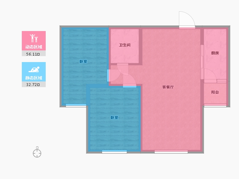 河北省-唐山市-八方紫金御苑-80.00-户型库-动静分区