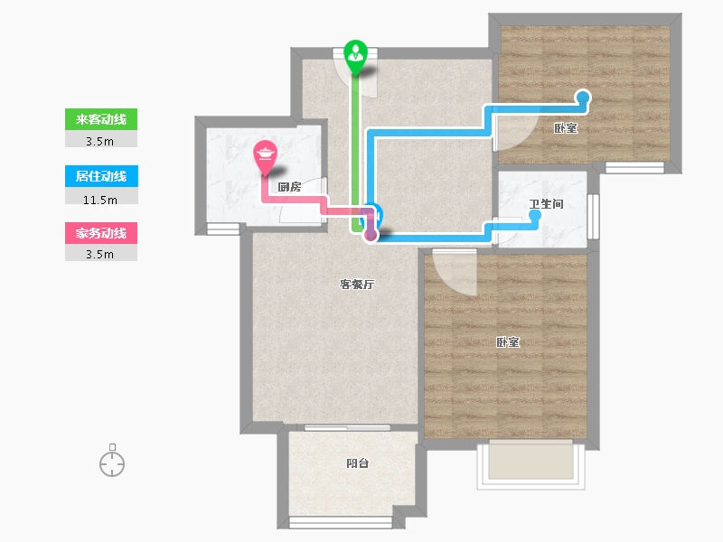 江西省-吉安市-达观天下-67.00-户型库-动静线