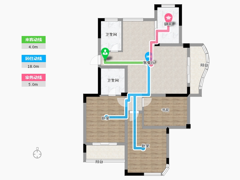 浙江省-杭州市-林溪闲庭-101.34-户型库-动静线