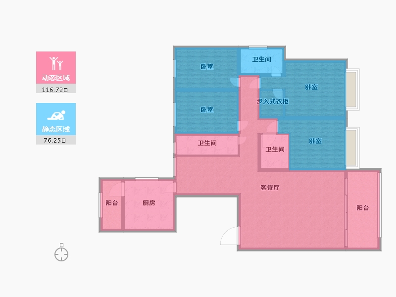 内蒙古自治区-呼和浩特市-金川科技园-174.00-户型库-动静分区