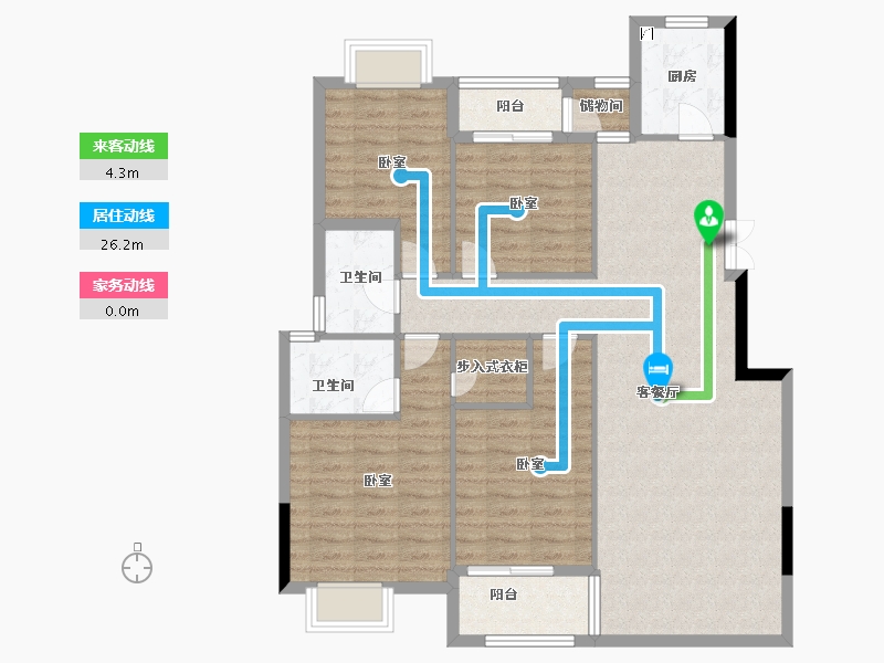 浙江省-宁波市-紫东名府-110.00-户型库-动静线