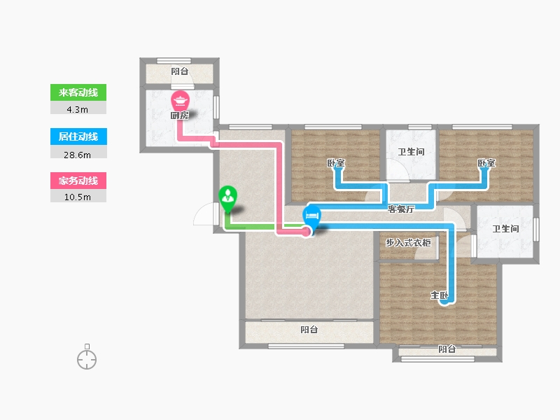 内蒙古自治区-呼和浩特市-金川科技园-126.01-户型库-动静线