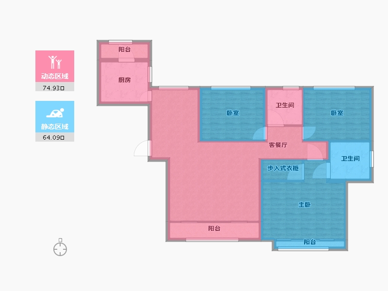 内蒙古自治区-呼和浩特市-金川科技园-126.01-户型库-动静分区