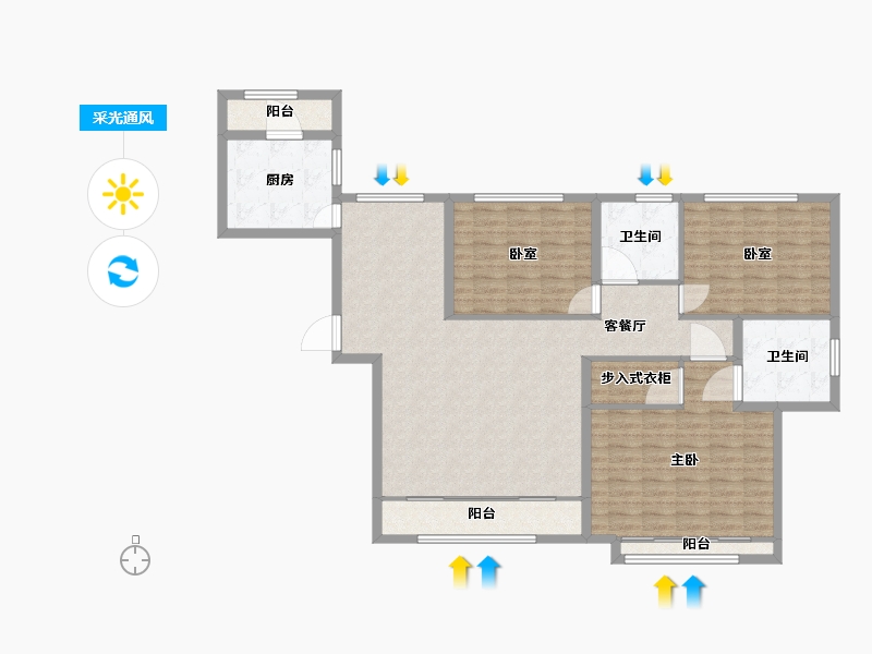 内蒙古自治区-呼和浩特市-金川科技园-126.01-户型库-采光通风