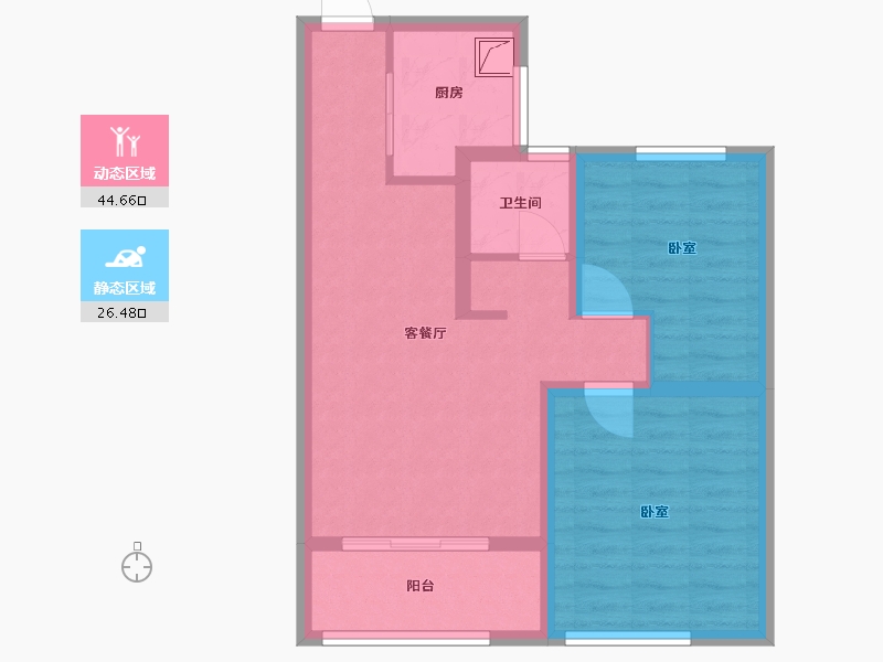 浙江省-嘉兴市-四季香榭-62.58-户型库-动静分区