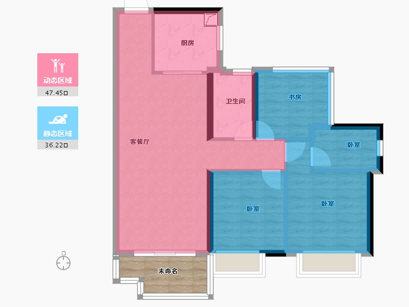 广东省-佛山市-实地紫藤公馆-80.00-户型库-动静分区