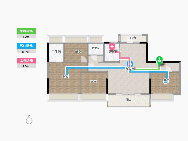 湖北省-黄石市-碧桂园·翘楚棠-116.00-户型库-动静线