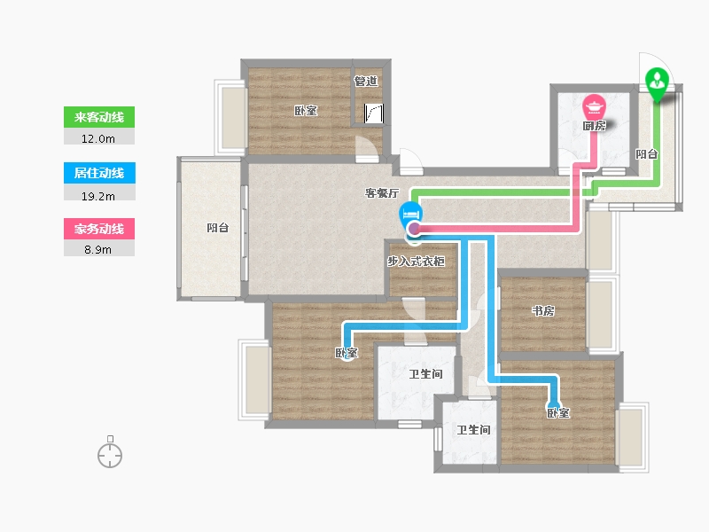 浙江省-温州市-君悦豪庭-121.67-户型库-动静线