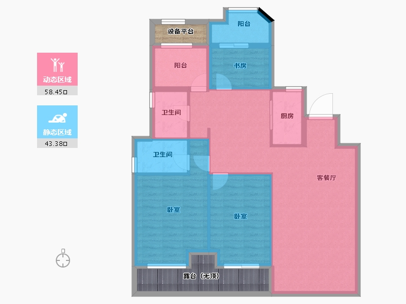 浙江省-宁波市-泰悦首府-102.00-户型库-动静分区