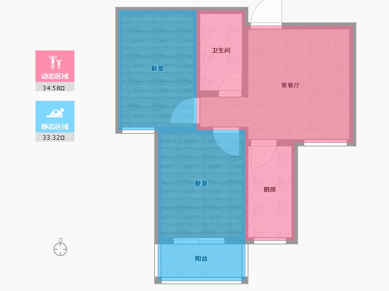 山东省-德州市-地鑫·运河人家-60.00-户型库-动静分区