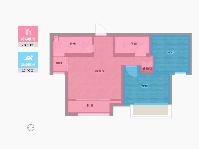 内蒙古自治区-呼和浩特市-金川科技园-37.67-户型库-动静分区