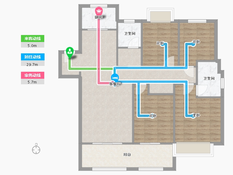 江苏省-淮安市-中南世纪城-100.55-户型库-动静线