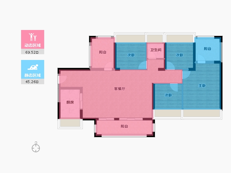 广西壮族自治区-柳州市-龙光玖珑府-102.79-户型库-动静分区