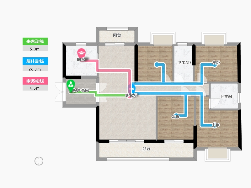 广东省-河源市-万绿春天-101.37-户型库-动静线