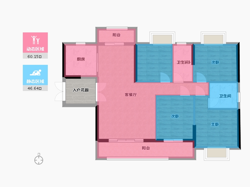 广东省-河源市-万绿春天-101.37-户型库-动静分区