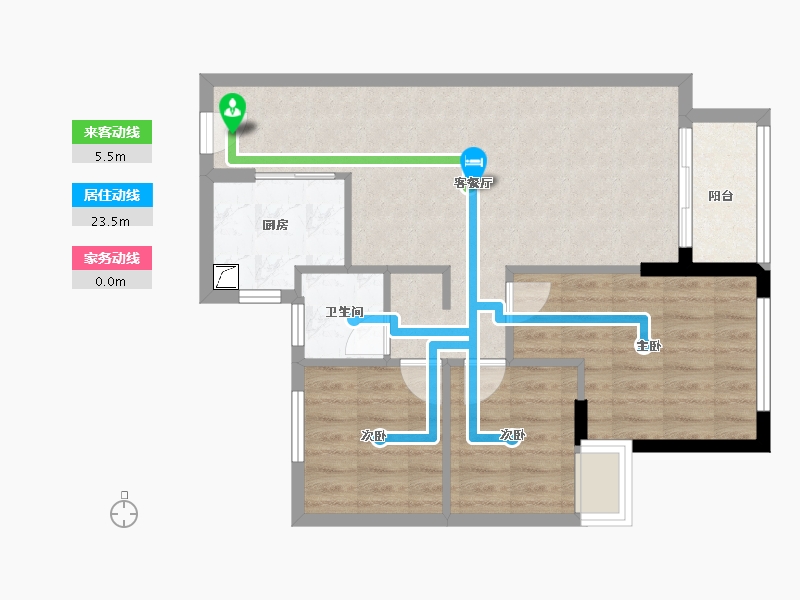 福建省-泉州市-碧桂园万顺城央壹品-67.16-户型库-动静线