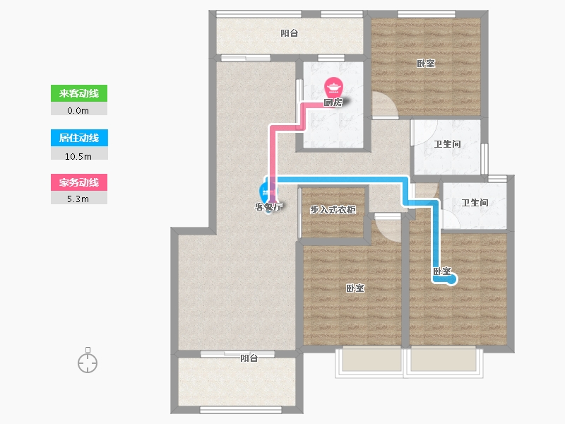 江苏省-南通市-苏中尚城-109.01-户型库-动静线