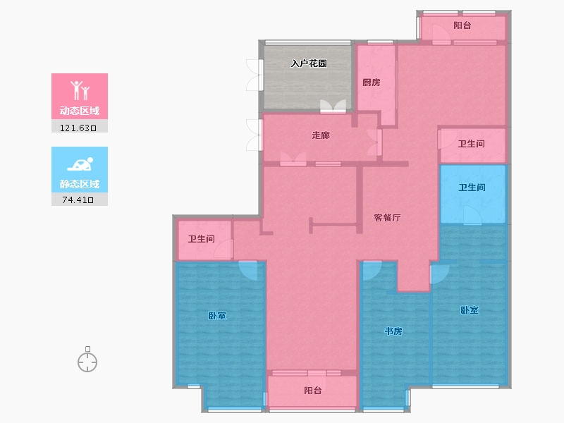 浙江省-杭州市-众安启航社-190.00-户型库-动静分区