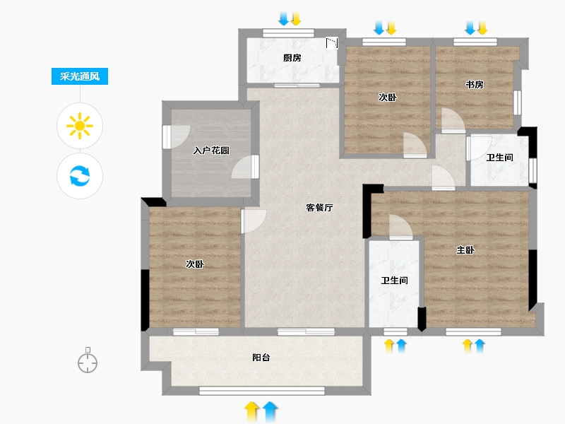 福建省-三明市-凤麟台-93.15-户型库-采光通风