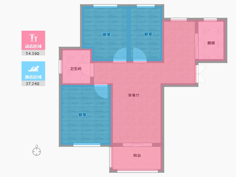 江苏省-宿迁市-盛世家园-81.46-户型库-动静分区