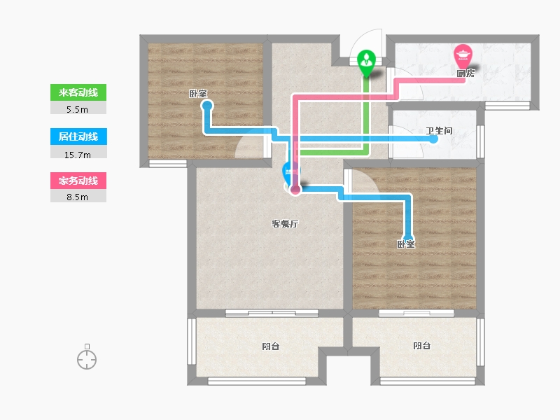 江苏省-宿迁市-盛世家园-84.38-户型库-动静线