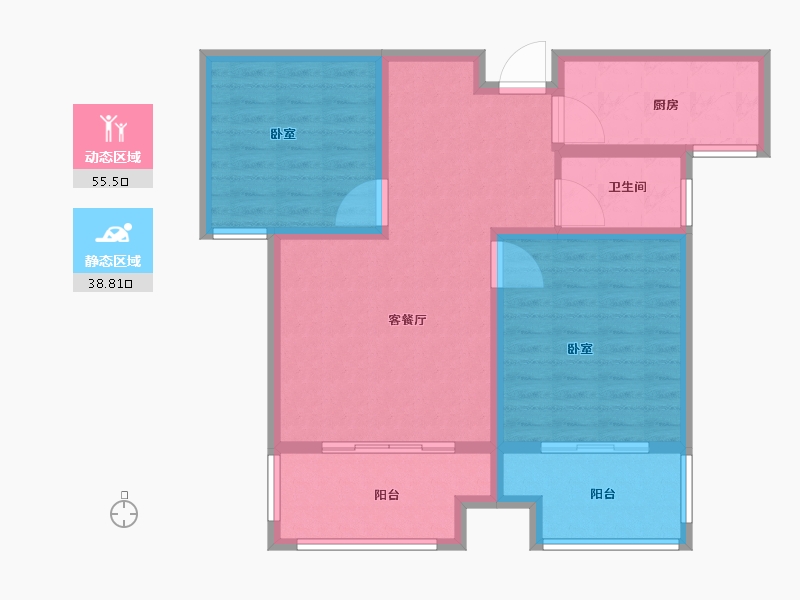 江苏省-宿迁市-盛世家园-84.38-户型库-动静分区