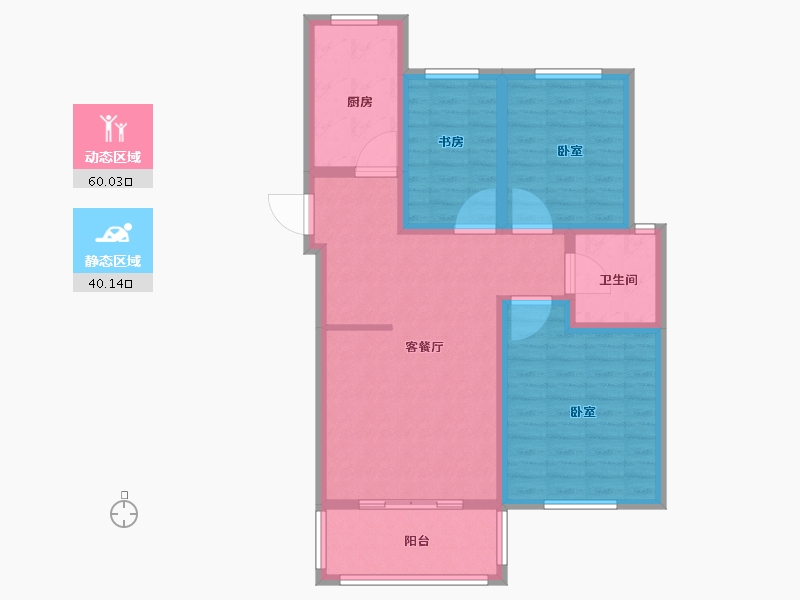 江苏省-宿迁市-盛世家园-89.46-户型库-动静分区