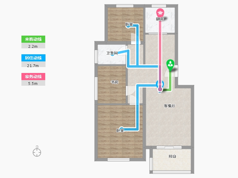 浙江省-嘉兴市-濮院·万家星城-76.94-户型库-动静线