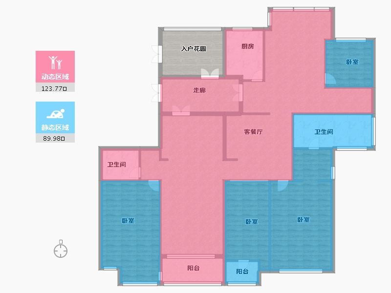 浙江省-杭州市-众安启航社-207.00-户型库-动静分区