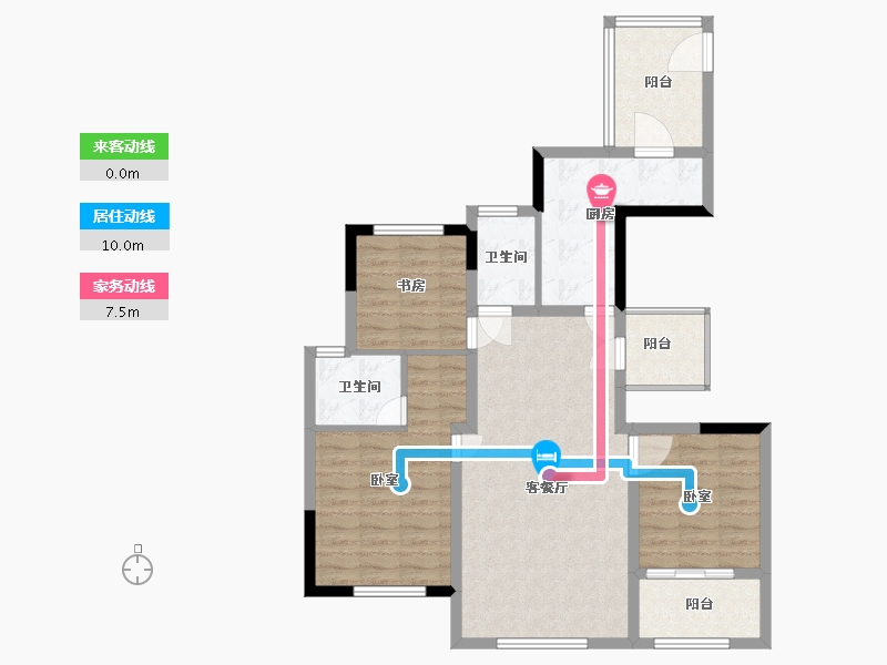 浙江省-宁波市-雅戈尔明洲-93.20-户型库-动静线