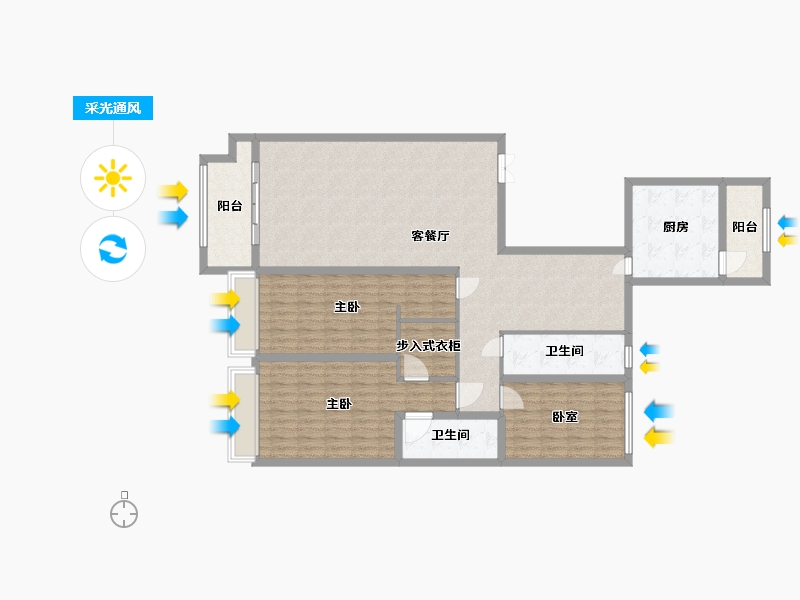 内蒙古自治区-呼和浩特市-金川科技园-141.00-户型库-采光通风