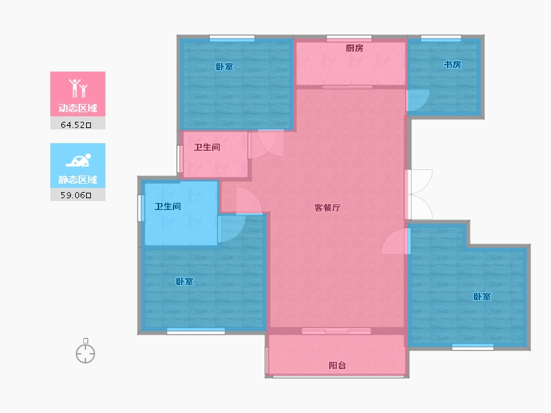 浙江省-嘉兴市-濮院·万家星城-112.93-户型库-动静分区