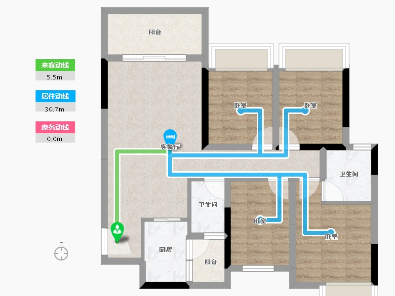 广西壮族自治区-桂林市-睿翔瑞园-79.56-户型库-动静线