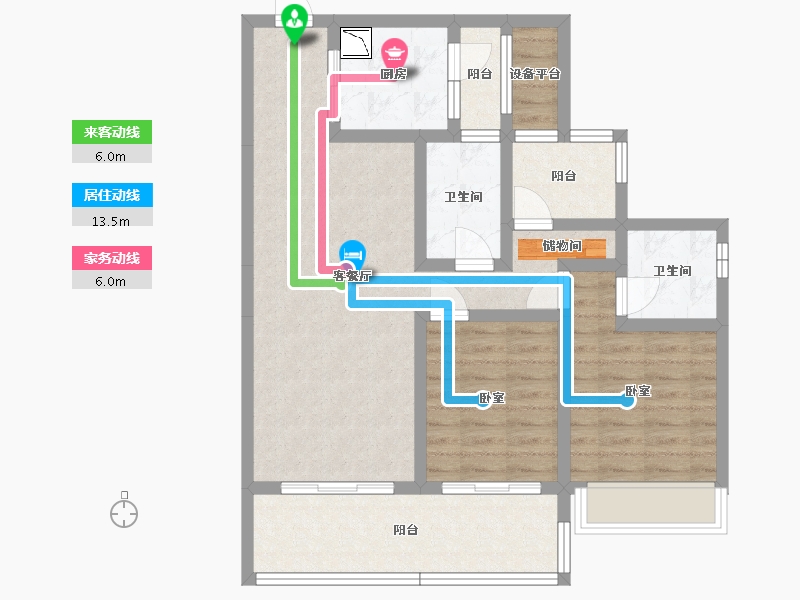 广东省-韶关市-乐昌碧桂园凤凰名邸-84.25-户型库-动静线