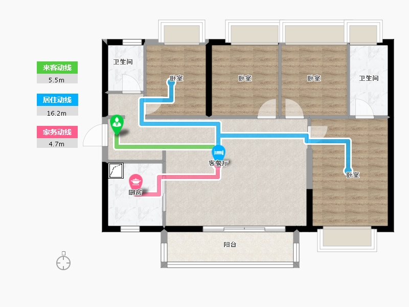 广东省-佛山市-时代印记-94.09-户型库-动静线