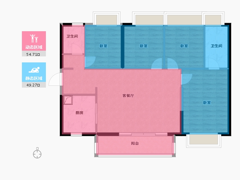 广东省-佛山市-时代印记-94.09-户型库-动静分区