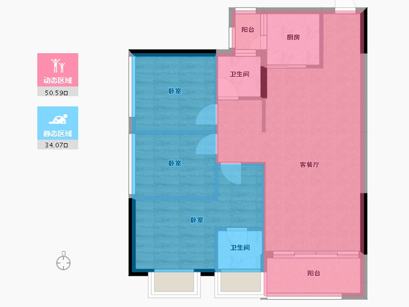 广东省-深圳市-富士君荟-76.56-户型库-动静分区