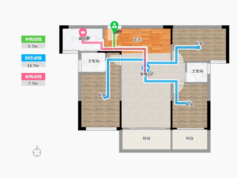 湖南省-郴州市-建工珑悦文兴府-96.50-户型库-动静线