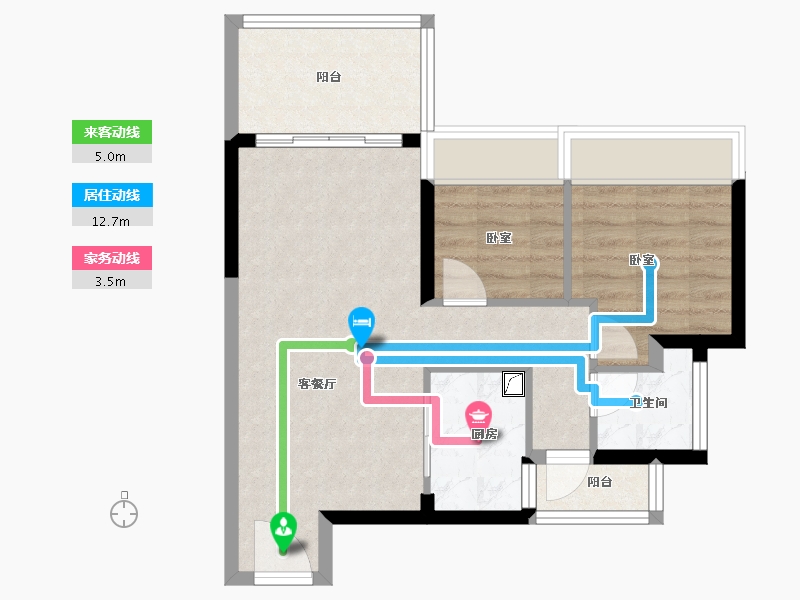 广东省-湛江市-万华城市花园-58.08-户型库-动静线