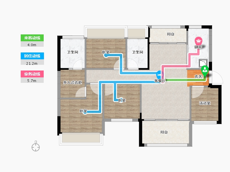 湖南省-常德市-金侨·芳华府-98.00-户型库-动静线