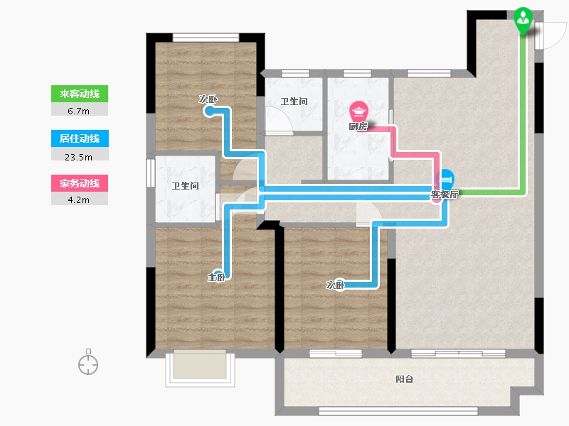 安徽省-芜湖市-碧桂园领域-98.00-户型库-动静线