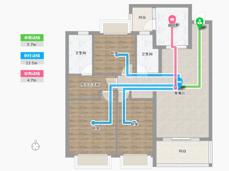 广东省-梅州市-梅州恒大江山帝景-96.25-户型库-动静线