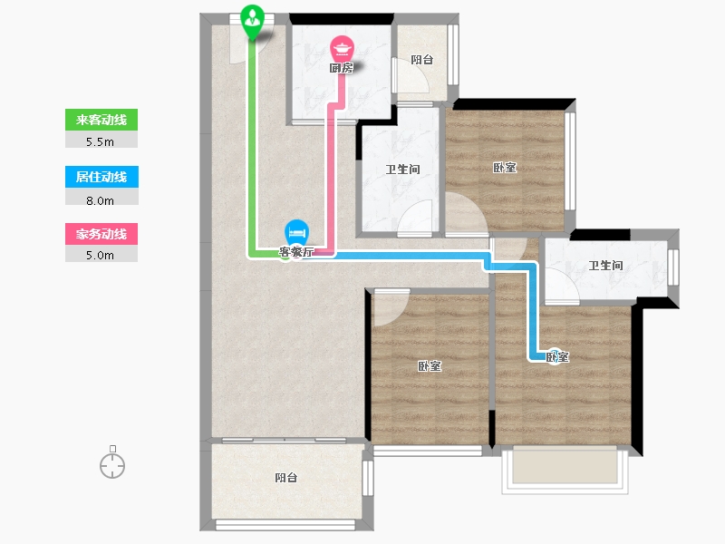 广东省-佛山市-龙光天宸-79.17-户型库-动静线