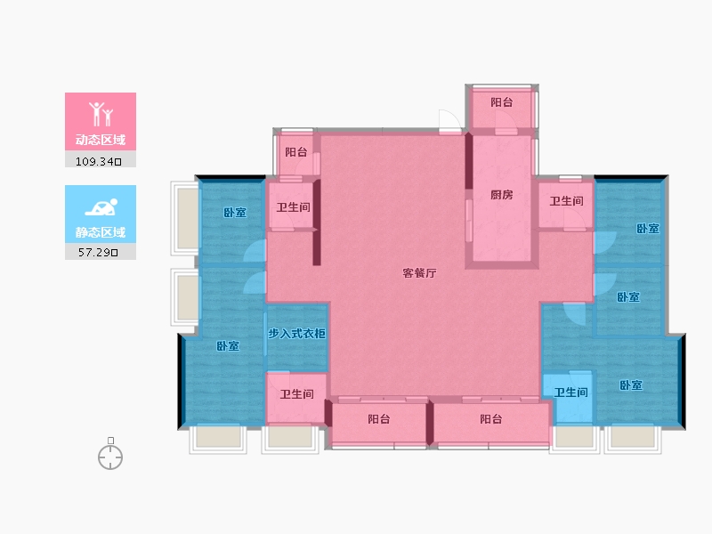 广东省-深圳市-富士君荟-151.17-户型库-动静分区