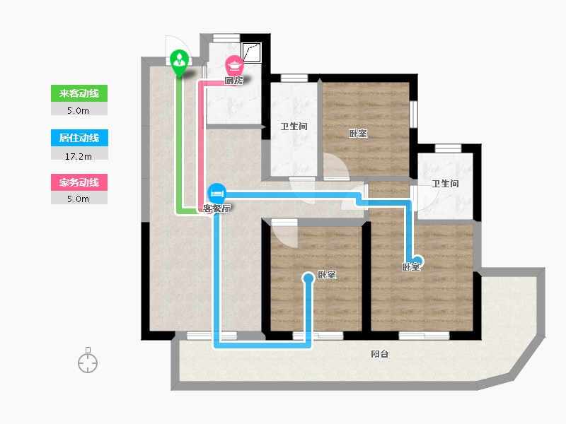 广西壮族自治区-北海市-阳光城•悦江海-83.28-户型库-动静线