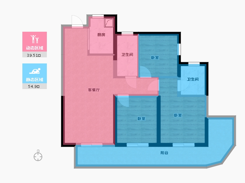 广西壮族自治区-北海市-阳光城•悦江海-83.28-户型库-动静分区