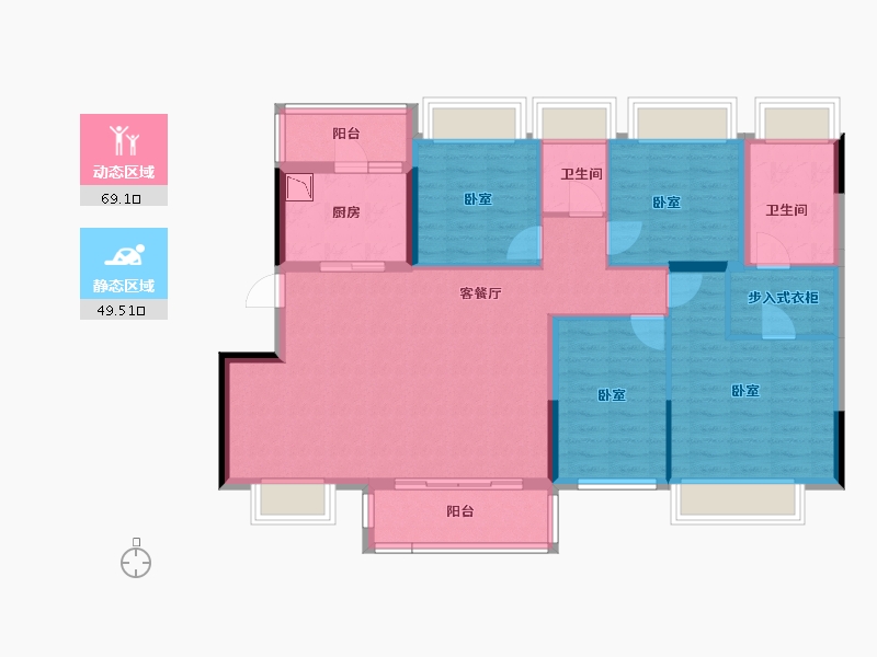 广东省-深圳市-富士君荟-106.38-户型库-动静分区