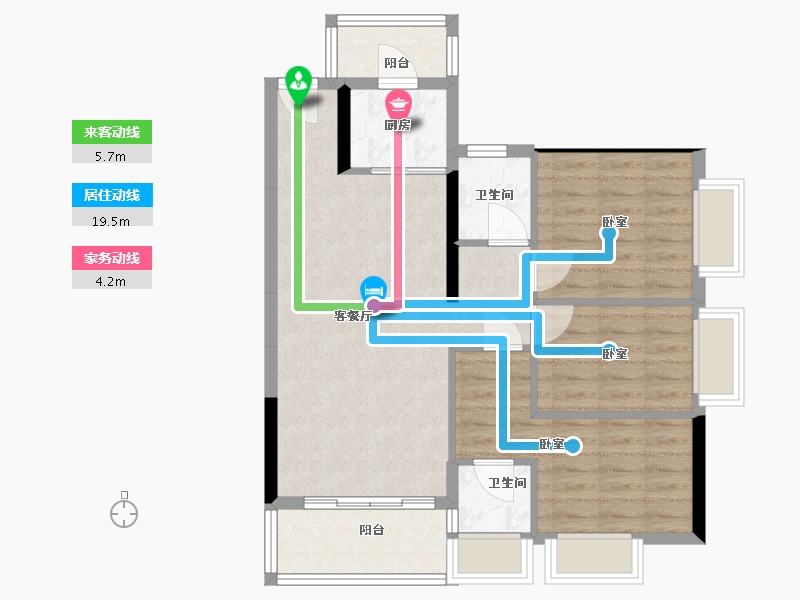 广东省-深圳市-富士君荟-78.00-户型库-动静线