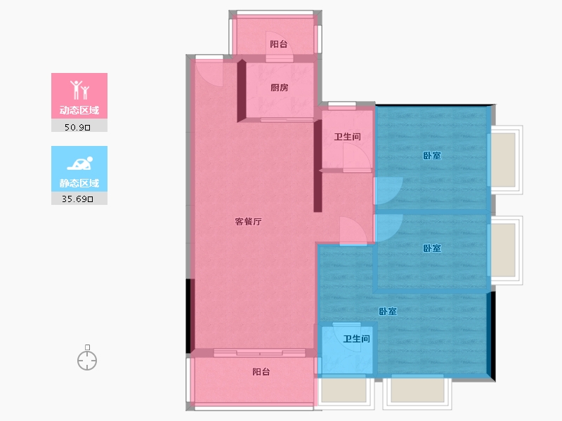 广东省-深圳市-富士君荟-78.00-户型库-动静分区