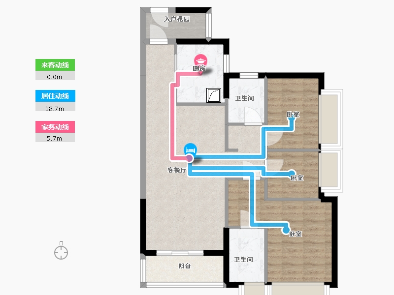 广东省-佛山市-时代印记-76.04-户型库-动静线